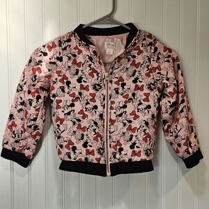 Disney Minnie Mouse Full Zip Bomber Jacket - Tutu Couture Collection - Size 5/6